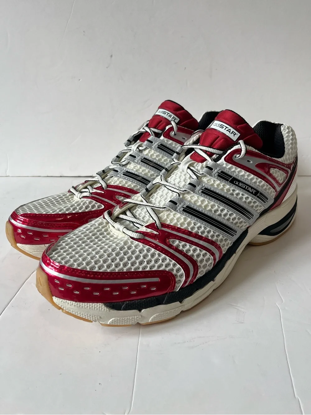 Adidas ADISTAR CONTROL 5 sneakers red silver running athletic shoe men’s size 16